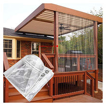 LSXIAO All'aperto Trasparente Le Tende, Telone Impermeabile, con Asola Antiruggine Resistente alle Intemperie Resistenza allo Strappo Adatto per Pergola, Portico (Color : Chiaro, Size : 2.55x5m)
