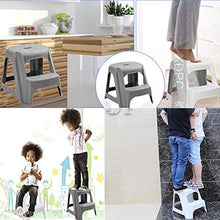 Tastak Sgabelli for Bambini, sgabelli for Passo in plastica, sgabelli in Gomma Antiscivolo Sgabelli a Pedale Sono sgabelli Solidi e stabili, Grigio in PP ecocompatibile