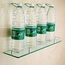 HYJMJJ Great Coat Ganci, Alluminio dello Spazio Rack di stoccaggio di Vetro Bagno Hardware Gioielli Un Layer Bagno Piazza Mensola Tieni la Grande Vita.