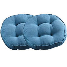 Yuly - Cuscini imbottiti per sedia, morbidi e rotondi, in 100% cotone, adatti per sedie da giardino, set da 2