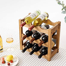 GAGP Portavini Titolare Esporre Tabella Free Standing Rustica di Legno Rack Pieghevole di Legno Vino Rack controsoffitto Decor Organizer per Qualsiasi bancone o Cantina