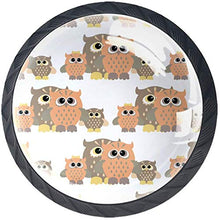 Simpatico gufo colorato Pomelli per Porta Set di 4 Pomelli per Mobili Manopole per Cassetti Cucina Armadio Vetro