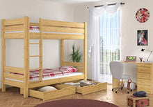 Erst-Holz Letto a Castello in Pino Anche per Adulti 90x200 divisibile e con cassettoni 60.16-09T100S2