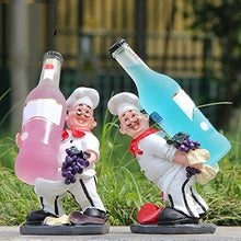 QIBAJIU Scultura Soprammobili Portabottiglie da Chef Resin Craft Accessori per La Decorazione della Casa Moderna Arredamento per Bar Home Wine Cabinet Wine Rack Craft