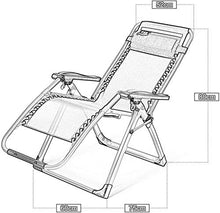 Zero Gravity Lounge Chair Patio Recliners Patio Deck Chair Pieghevole Regolabile reclinabile con portabicchieri e poggiatesta (colore : sedia+cuscino c)-sedia+cuscino B