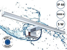 DOMTECH - Specchio a parete da bagno con ripiani e illuminazione LED, colore bianco