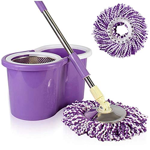 SSAYY Mop 2 Pezzi di Ricambio 360 Testa Rotante Easy Magic Microfiber Spinning Floor Mop Head per La Pulizia Domestica Pulizia del Pavimento Mop