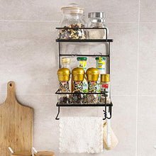 WMYATING salvaspazio sicuro, comodo e bello scaffale per doccia, mensole da bagno, mensole da parete, in ferro per bagno, cucina, nero (colore: nero)