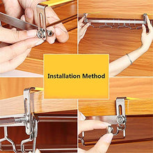 shh Semplice e Creativo Sotto il Mobile Portabottiglie Portabottiglie Portabottiglie Portabottiglie in Acciaio Inossidabile Ripiano 4 File Sottocarro Stelo Portaoggetti Fino a 16 Bicchieri da Vino Or