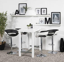 AC Design Furniture Sgabello in finta pelle, con poggiapiedi, 2 pezzi, Bianco, finta pelle