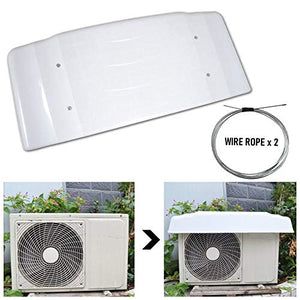 LSXIAO PVC Attrezzature Copertina, Tipo Diviso Condizionatore Copertura della Pompa di Calore, Impermeabile Parasole Include 2 Fili per Condensatore da Esterno, Compressore