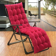 eewopjkj Cuscino per Poltrona da Giardino Extra-Grande con Lacci Cuscino reclinabile Cuscini per sedie da Patio Cuscino per Sedia a Dondolo Poltrona da Esterno per Interni-Rosso 48x150 cm