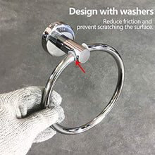 Anelli Porta Salvietta,Guador 2 Pezzi Anello Parete Anelli Portasciugamani Acciaio Inossidabile Portasalviette Anello Appendiabiti Per Bagno E Cucina(Argento)
