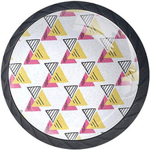 Triangolo Geometrico Pomelli per Porta Set di 4 Pomelli per Mobili Manopole per Cassetti Cucina Armadio Vetro