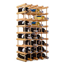 COSTWAY Portabottiglie per Vino in Legno, Scaffale per Vino, Cantinetta Porta Vino in Legno di Pino, Naturale, 85 x 44 x 24 cm