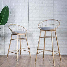 Bar Stool con Schienale poggiapiedi pranza Le sedie da Cucina Pub Gambe Industrial Metal Sgabelli Sedia Colazione contatore Semplice Moderna di Ferro, Tempo Libero Cafe Vento Adatto for Interni
