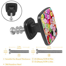 Bottoni colorati 4 PCS Pomelli per Porta, Pomolo per Mobile, Pomelli per Mobili con Viti, Maniglia per Armadietto, Pomelli per Porta, Pomelli per Cassetti per Porta, Armadio, Cassetto e Credenza