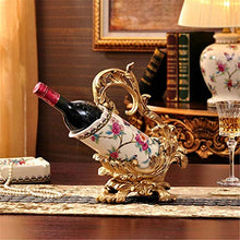 YaGFeng Decorazione Portabottiglie in Ceramica Fashion Wine Rack Ceramica della Decorazione della casa dell'ornamento Wine Rack Sticker Glaze Cracked Ceramic Wine Rack Portabottiglie da Tavolo