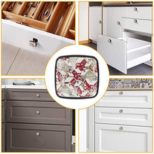 Natale e casa d'inverno decorata Pomelli per Porta Set di 4 Pomelli per Mobili Manopole per Cassetti Cucina Armadio Vetro
