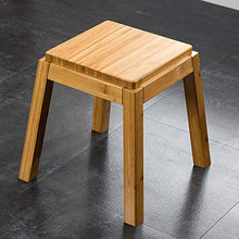 Sgabello in legno massello (2 pezzi), sgabello basso quadrato Sgabello per cambio scarpe, robusto, adatto per cucina, bagno, giardino, non facile da sfumare/A / 26x26x35cm