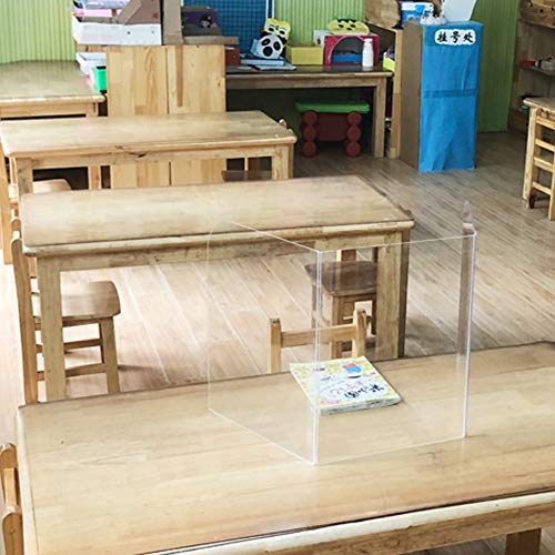 XER Paravento Protettivo Portatile, Separè igienica Protettiva Scudo Student Desktop, divisore di Schermo di Sicurezza per Aula, Tavolo, Ufficio,30 * 70 * 40cm