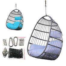 WGFGXQ 2021 Upgrade Rattan Swing Egg Chair Garden Patio Indoor Outdoor Hanging Chair con Cuscino e Copertura per Giardino Esterno Interno Senza Supporto
