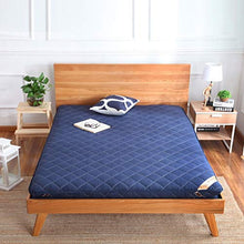 Morbido Doppia Giapponese Sleeping Pad Spessore 7cm per Dormitorio per Studenti,Spesso Pieghevole Materasso Futon,Traspirante Materasso Tatami Blu 100x200cm(39x79inch)