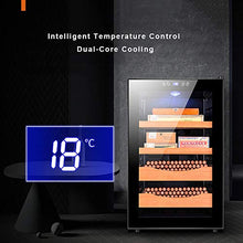 4 Strati Cigar Humidor Cabinet Touch Panel Cooler Refrigerazione Dual-Core Può Contenere Fino A 400 Sigari,Illuminazione Interna A Led, Controllo Intelligente,Silenziamento E Risparmio Energetico,A