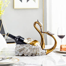 XLBAXLJ Incolla Drill Swan Wine Rack, Blu Fumetto Creativo Sveglio del Vino della casa cremagliera Champagne Decorazioni per la Veranda Ufficio Soggiorno Camera da Letto