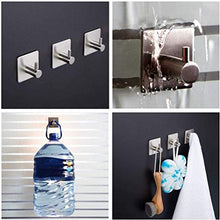 Adesivo Ganci Portasciugamani, Acciaio Inox Cappotto Gancio impermeabile Appendiabiti ganci a Parete Porta Accappatoio Asciugamano per Cucina Bagno Senza Forare autoadesivo,4 Pezzi