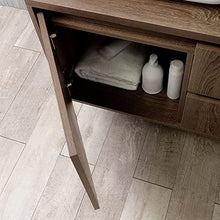Kiamami Valentina MOBILE BAGNO SOSPESO NOCE SCURO DOPPIO LAVABO DA APPOGGIO SPECCHIO | SIENA