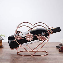 Lxlxq Cremagliera di Vino in Oro Rosa Creativo Stile Europeo Retro Ornamenti in Ferro battuto Fashion Semplice Bottiglia di Vino Rack
