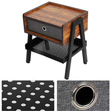 Germerse Accent Table Tavolino da caffè, Comodino in Stile Industriale Moderno, Camera da Letto Portatile per Soggiorno