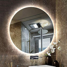 Specchio retroilluminato a Specchio, Specchio da Bagno Rotondo Illuminato a LED, vanità, a Prova di Esplosione
