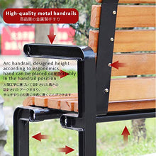 Outdoor Benches Panchine da Giardino per Patio in Alluminio pressofuso, panchine per parchi in Legno massello sedie con Schienale in ghisa, panchine per Attesa all'aperto per 2 Persone