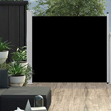 Tidyard Tenda Laterale Retrattile per Patio Tenda da Sole Laterale Avvolgibile Tenda a Scorrimento Laterale per Protezione da Sole per Privacy 100x300 cm Nera