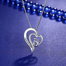 Collana In Argento Sterling, 925 Sterling Argento Mano Nella Mano Stile Moda Zircon Mom Cuore Collana Indipendente Pendente, Adatto Per La Festa Della Mamma, Regali Di Anniversario E Regali Di Comple