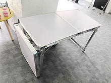 Sunflo Tavolo Pieghevole 1,8 m Regolabile in Altezza Alluminio Tavolo da Campeggio Barbecue Picnic al Coperto Esterno Tavolo in con Maniglia di Trasporto