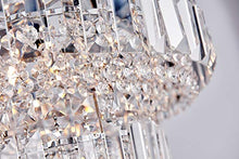 Bestier Lampadario moderno in cristallo cromato con montaggio a filo Illuminazione a LED Lampada da soffitto Lampada per sala da pranzo Bagno Camera da letto Soggiorno 4 Lampadine G9 richieste