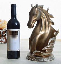 LOSAYM Statue Soprammobile Statuine Portabottiglie per Vino con Testa di Cavallo Astratta Scultura Ornamentale Portabottiglie per Vino Decorazioni per L'Artigianato