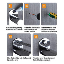 Portasciugamani In Acciaio Inox Flessibile Regolabile Da 50 A 90 Cm 3 Cravatte Braccio Portasciugamani Appendiabiti Da Parete Per Bagno Fisso 60 cm