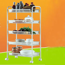 WangQ Scaffale, scaffale da Cucina in Acciaio Inossidabile Rack capacità Mobile conveniente, Ristorante casa 2 Colori 45X27X105CM carrellino Cucina (Color : Gold)