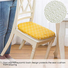 MissZZ Cuscini per sedie da Pranzo con Lacci, Confezione da 4, Cuscini per sedie Rimovibili, Cotone, Lino, Giardino, Patio, Cuscini per Ufficio (Sedia Non Inclusa) -d 42x40x3cm