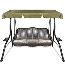 Tyfiner Copertura di Ricambio per Dondolo da Giardino, Copertura Antipioggia Superiore Oscillante 210D Aggiornata per Giardino, Esterno, Patio, Yard, Seat,001,164 x 114 x 15cm