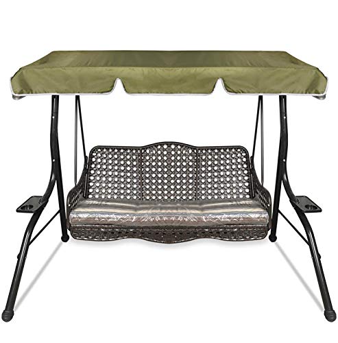 Tyfiner Copertura di Ricambio per Dondolo da Giardino, Copertura Antipioggia Superiore Oscillante 210D Aggiornata per Giardino, Esterno, Patio, Yard, Seat,001,164 x 114 x 15cm