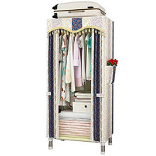 XuQinQin Cloth Armadio, Combinazione Cloth Armadio, Armadio Semplice, Singolo, Guardaroba di immagazzinaggio Armadio, Tubo di Acciaio di Rinforzo Bold, 10 Colori Armadio (Color : H)