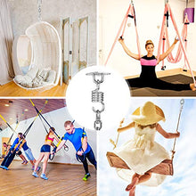 Achort - Kit per amaca da appendere, in acciaio inox 304, resistente, capacità 453,6 kg, con gancio oscillante silenzioso a 360°, con 4 viti di ritardo, yoga, amaca, sedia, sandbag, set di altalena