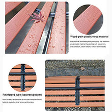 outdoor furniture Panche da Parco in Legno massello, panche da terrazza in Legno massello in Ferro battuto, sedili per Esterni con braccioli e schienali, Adatti per Prati, Punti panoramici e piazze
