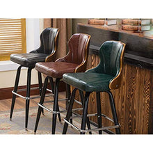 Sgabello Sedie Bar Barstools Sedie da bar girevoli vintage in legno massello, bancone bar in ferro battuto for la colazione for il tempo libero da pranzo, sgabelli alti con schienale Arredo bar Cucina