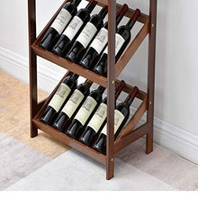 ACEWD Portabottiglie per Dispensa, Portabottiglie per Vino in bambù Espositori per Vino da Appoggio con Portabottiglie, capacità Impilabile per 15 Bottiglie per Cucina Domestica,A1